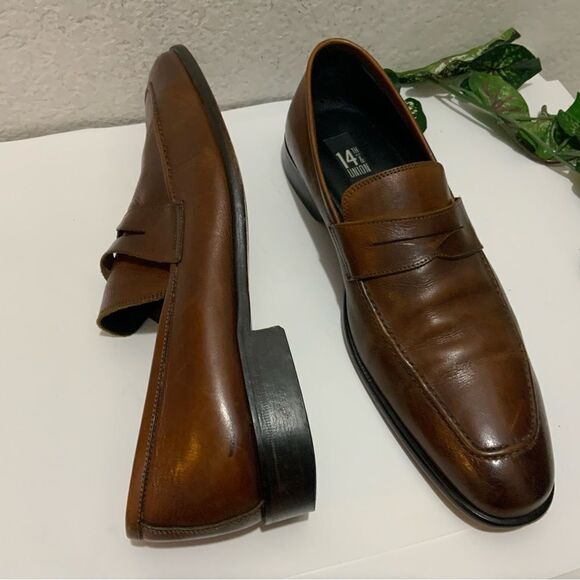 14Th & Union Mens Brown Leather Loafer Shoes Size 10.5M main image 4